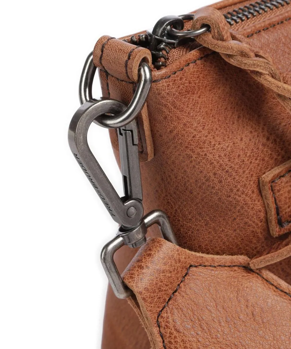 My old Friend Umhängetasche genarbtes Leder braun