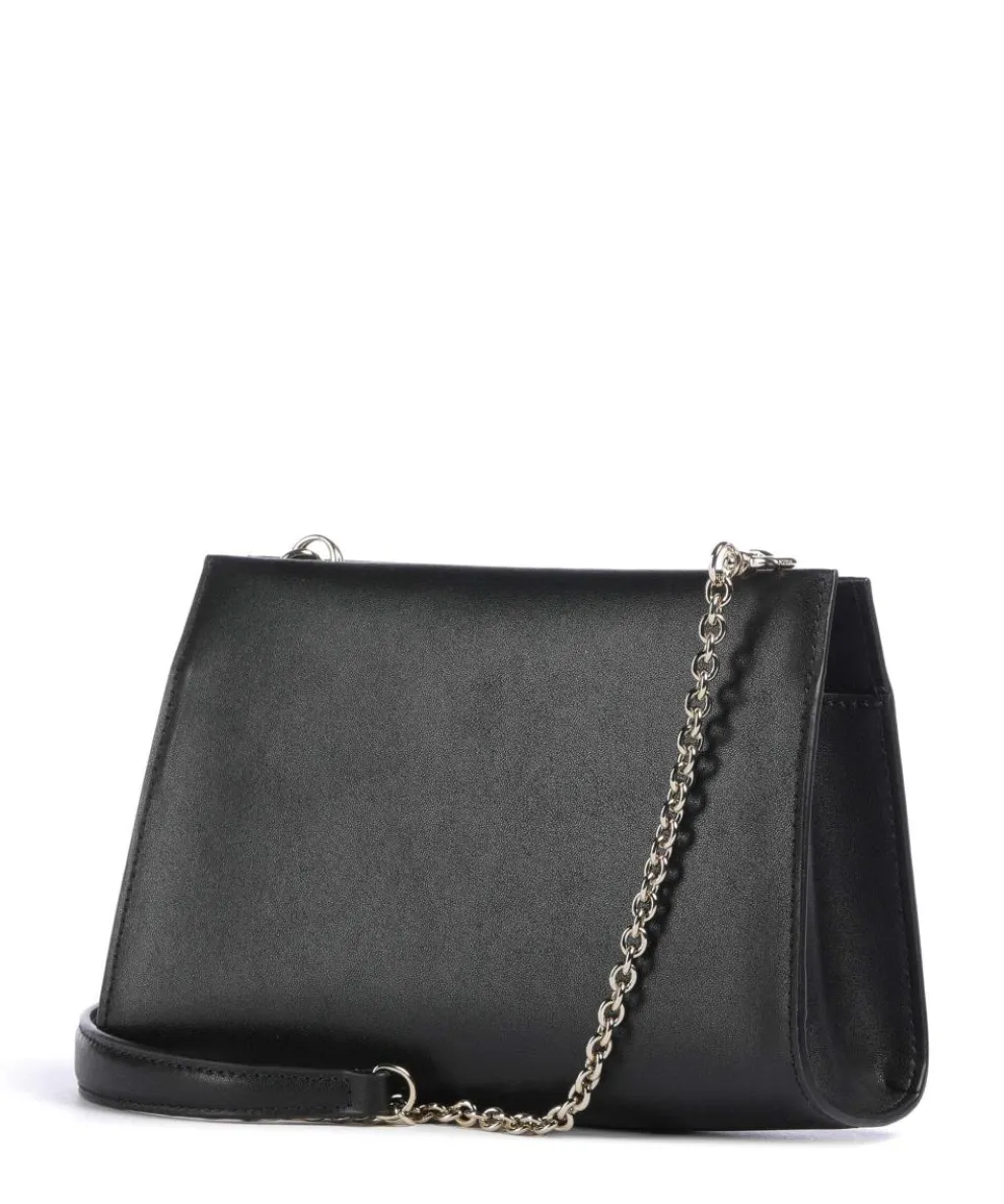 Myfurla Mini Umhängetasche fein genarbtes Leder schwarz