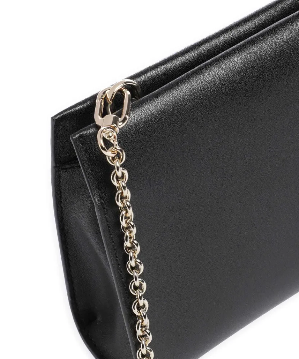 Myfurla Mini Umhängetasche fein genarbtes Leder schwarz