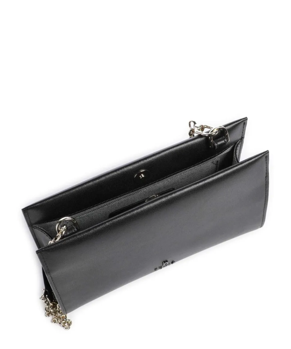 Myfurla Mini Umhängetasche fein genarbtes Leder schwarz