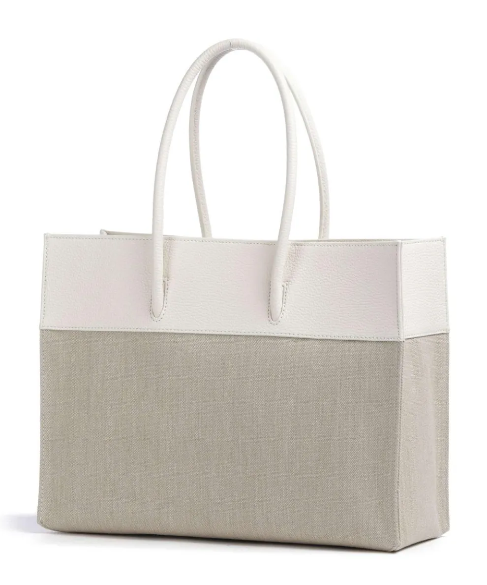 Myrtha Shopper Canvas natur/weiß