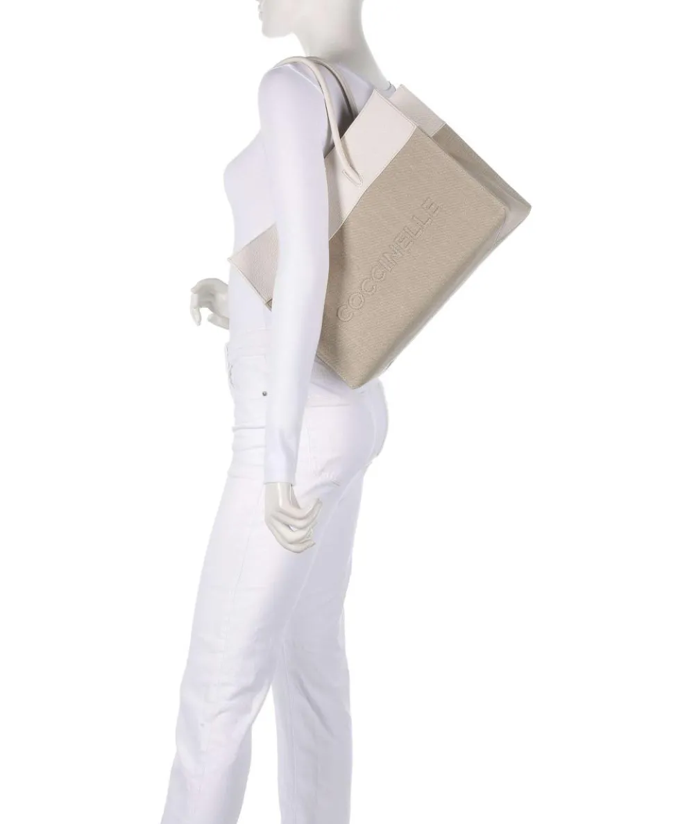 Myrtha Shopper Canvas natur/weiß