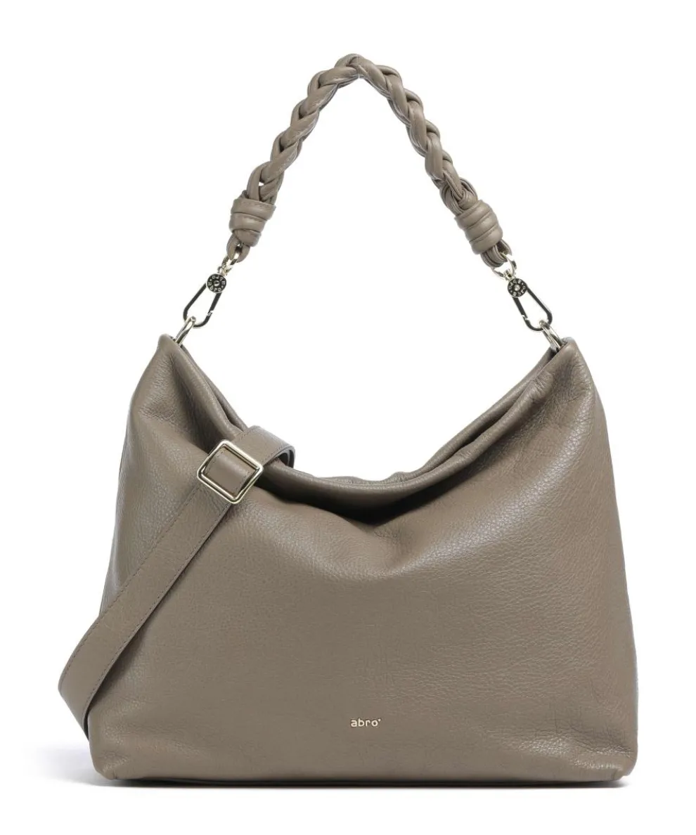 Dalia Soley Beuteltasche genarbtes Leder taupe