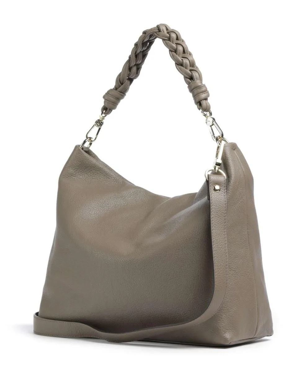 Dalia Soley Beuteltasche genarbtes Leder taupe