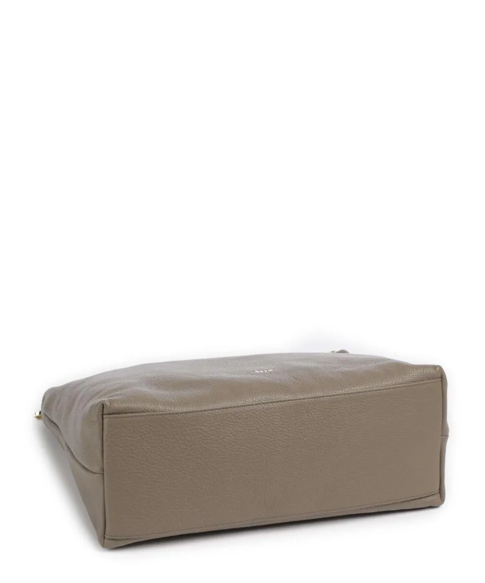 Dalia Soley Beuteltasche genarbtes Leder taupe