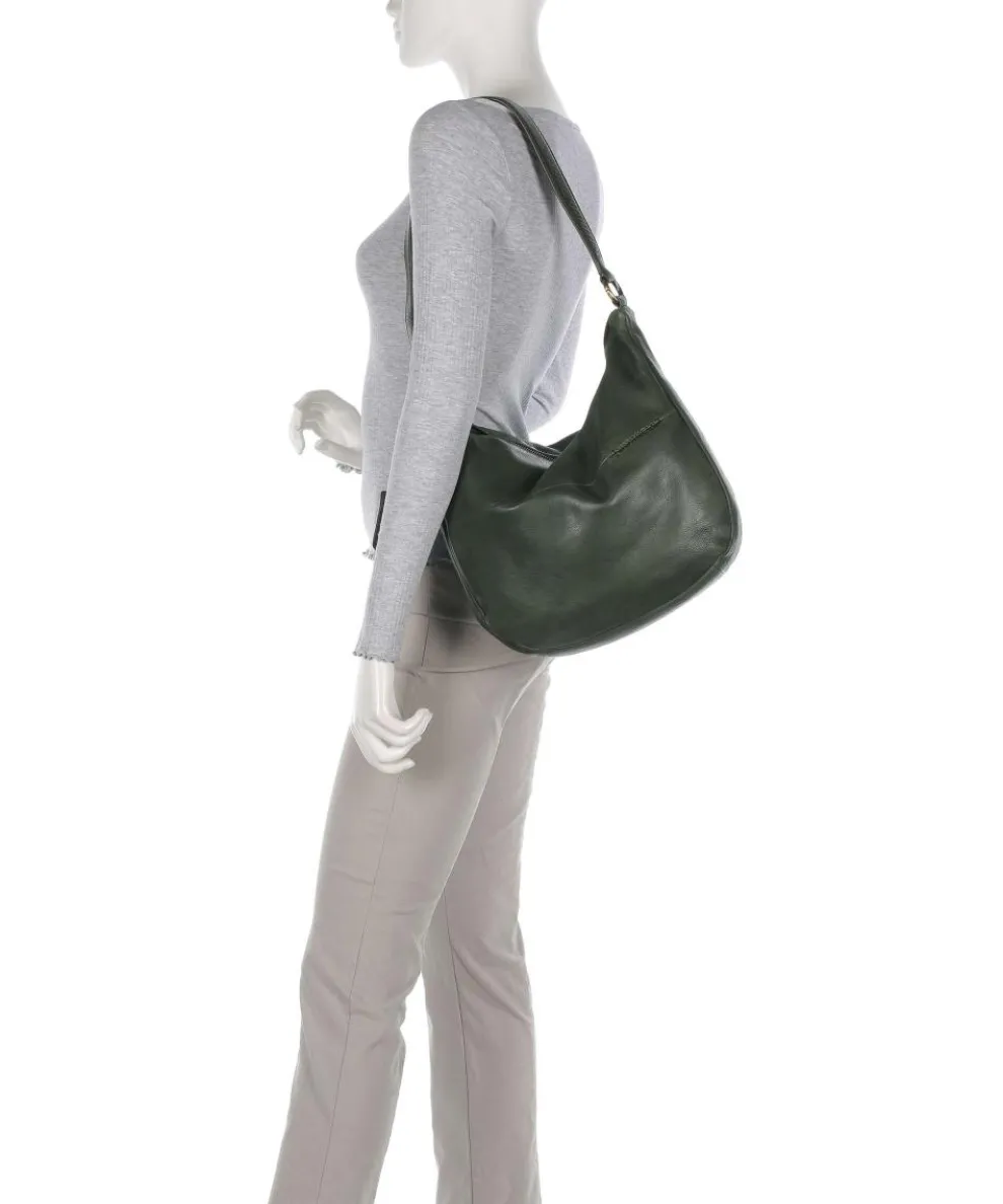 Natural Norah Beuteltasche genarbtes Rindsleder dunkelgrün