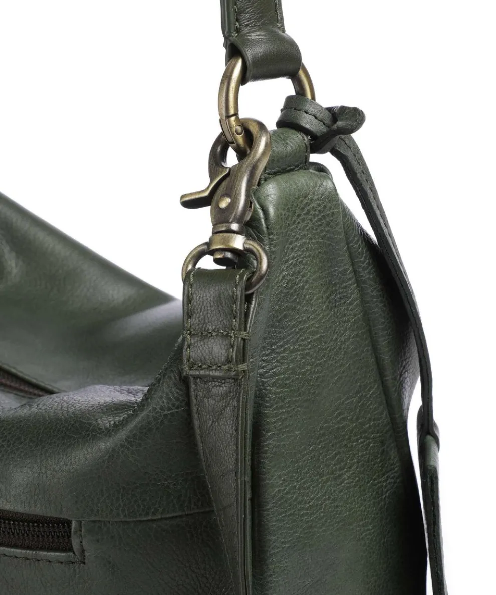 Natural Norah Beuteltasche genarbtes Rindsleder dunkelgrün