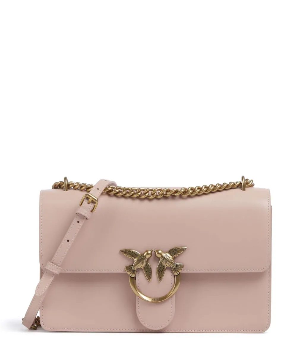 Love One Classic Schultertasche fein genarbtes Rindsleder altrosa