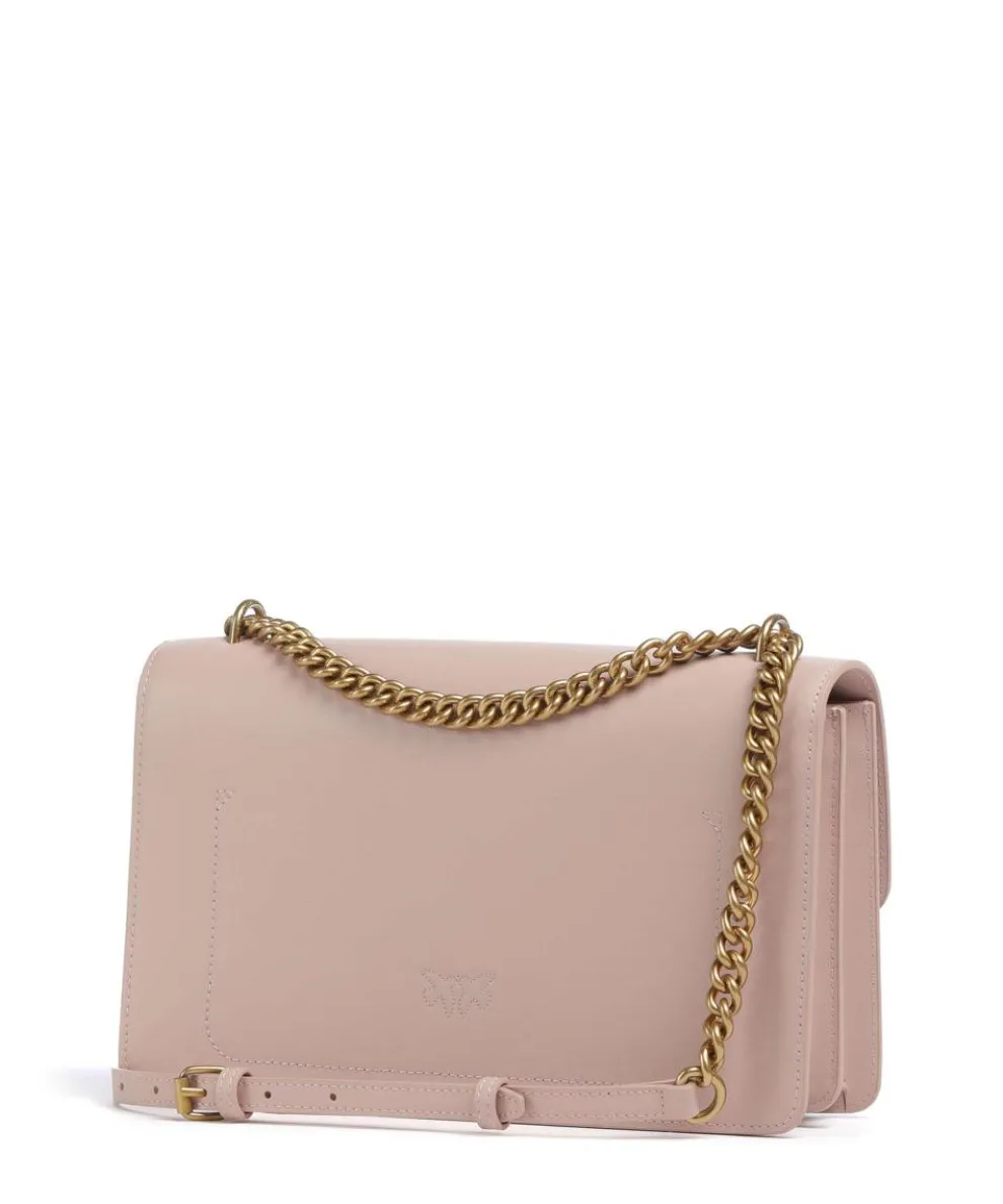 Love One Classic Schultertasche fein genarbtes Rindsleder altrosa