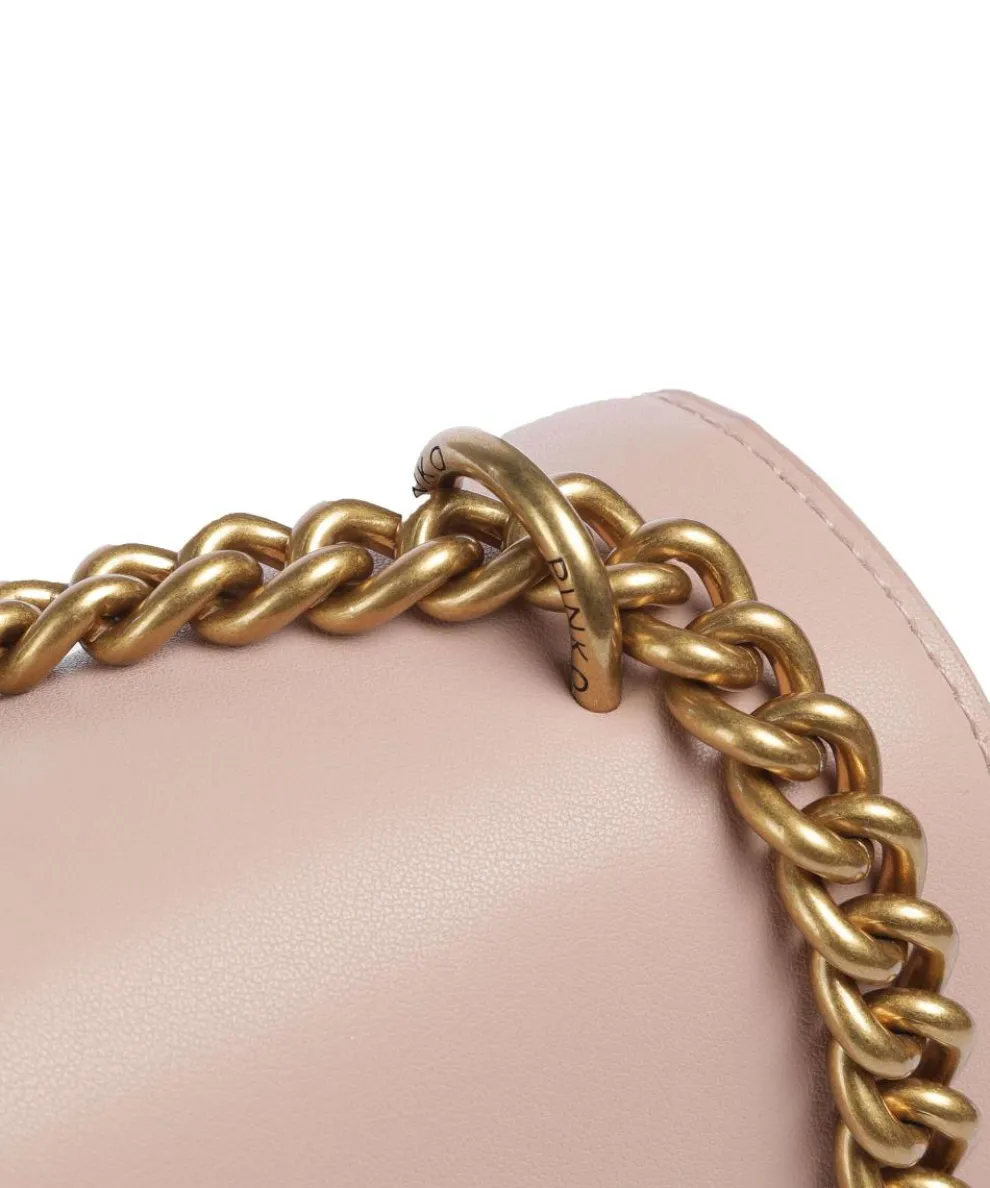 Love One Classic Schultertasche fein genarbtes Rindsleder altrosa