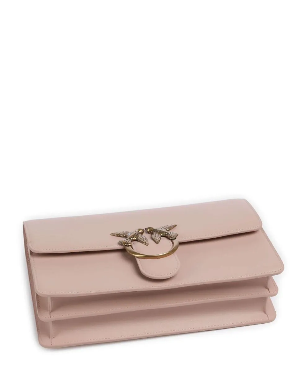 Love One Classic Schultertasche fein genarbtes Rindsleder altrosa