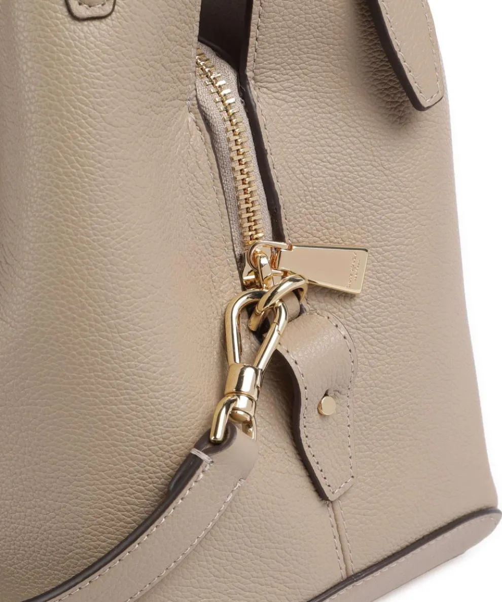 Deco Beuteltasche genarbtes Rindsleder taupe