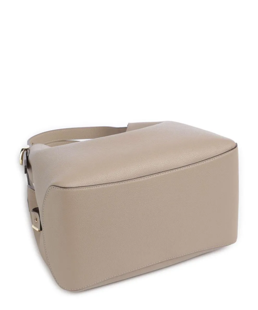 Deco Beuteltasche genarbtes Rindsleder taupe