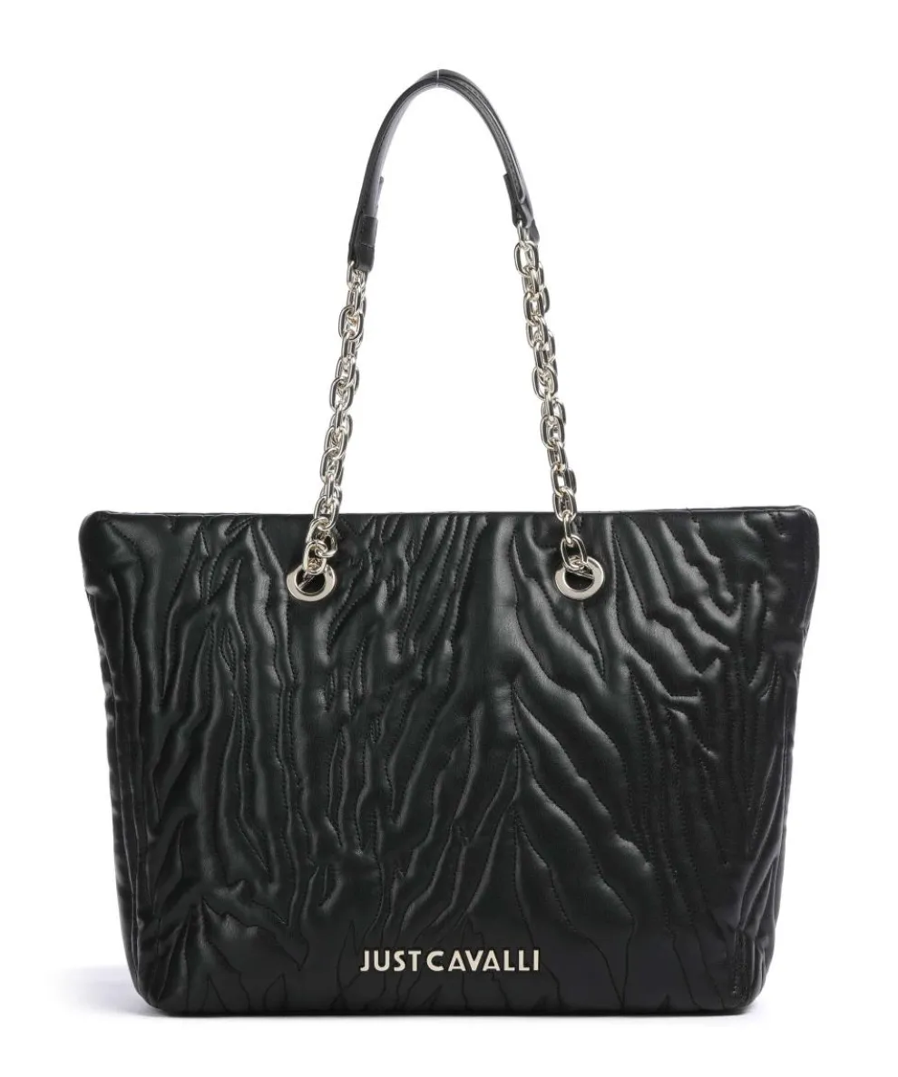 Quilted Zebra Shopper Lederimitat schwarz