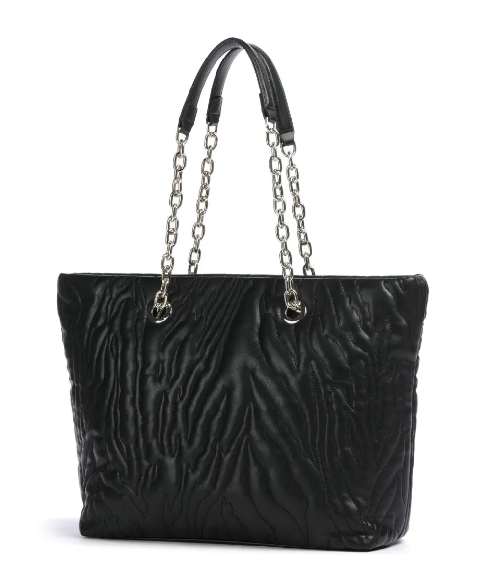 Quilted Zebra Shopper Lederimitat schwarz