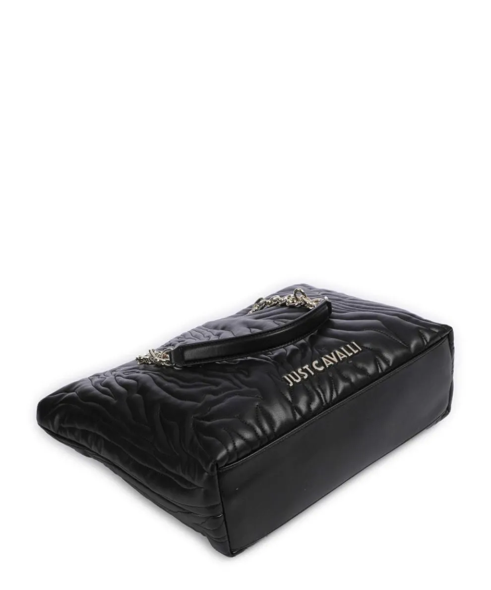 Quilted Zebra Shopper Lederimitat schwarz