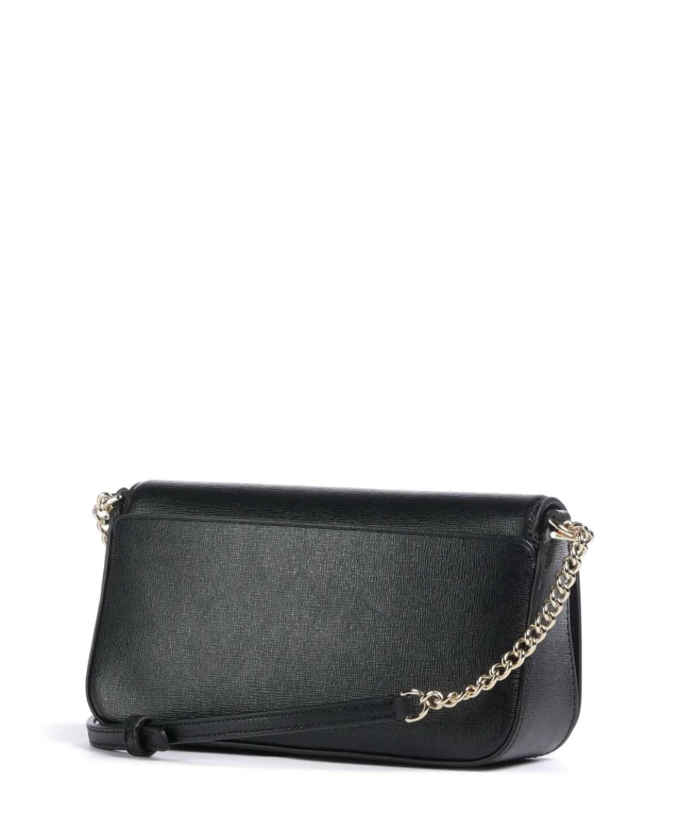 Devin Umhängetasche Saffiano Leder schwarz