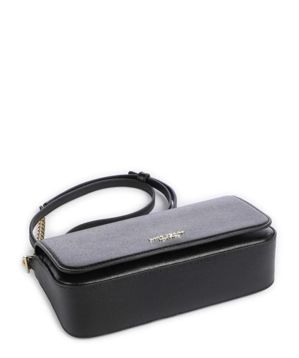 Devin Umhängetasche Saffiano Leder schwarz