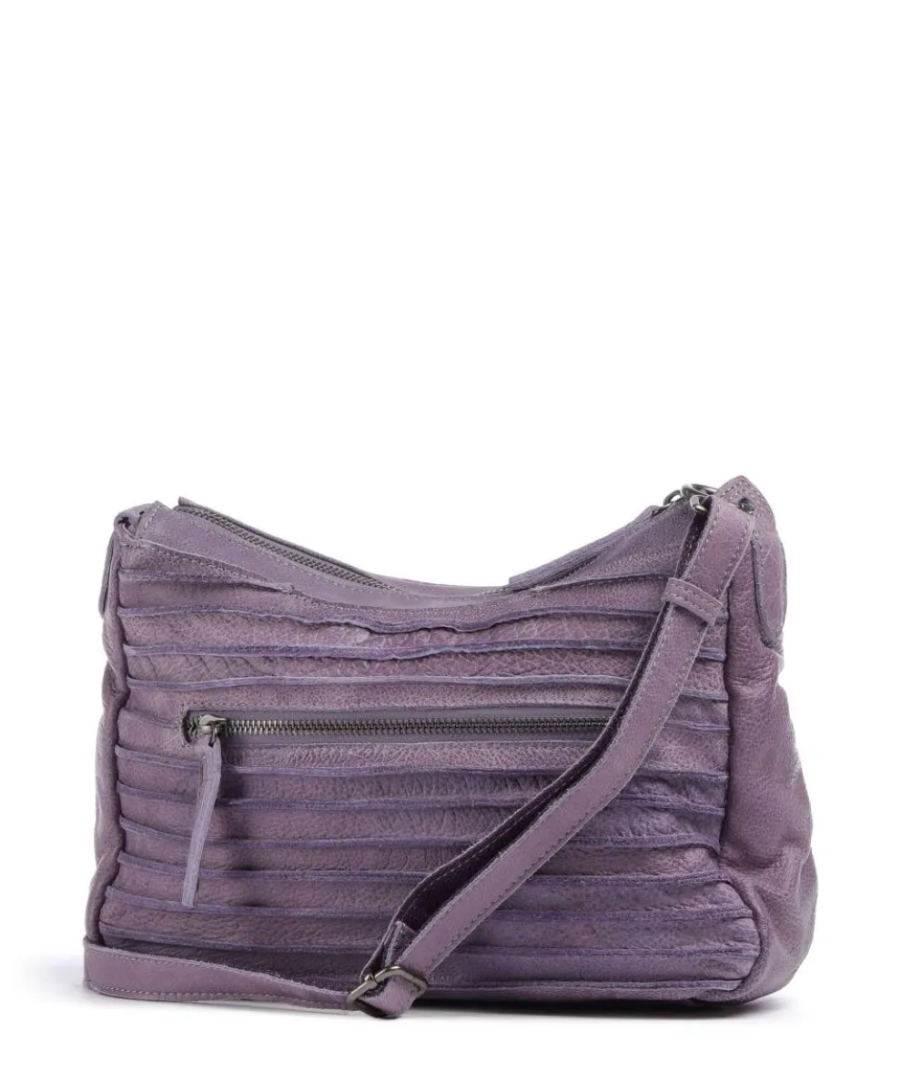Bestseller Umhängetasche genarbtes Leder lavendel