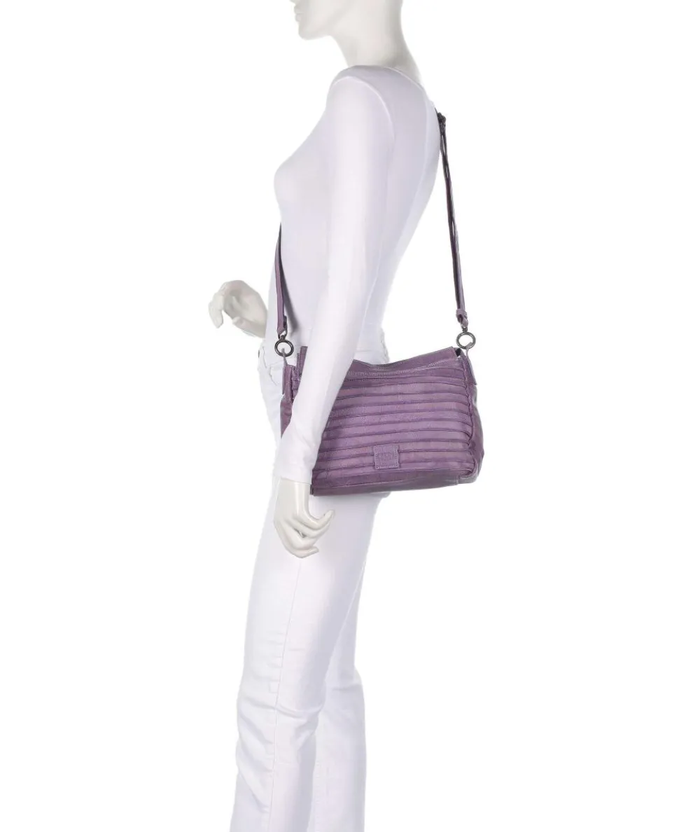 Bestseller Umhängetasche genarbtes Leder lavendel
