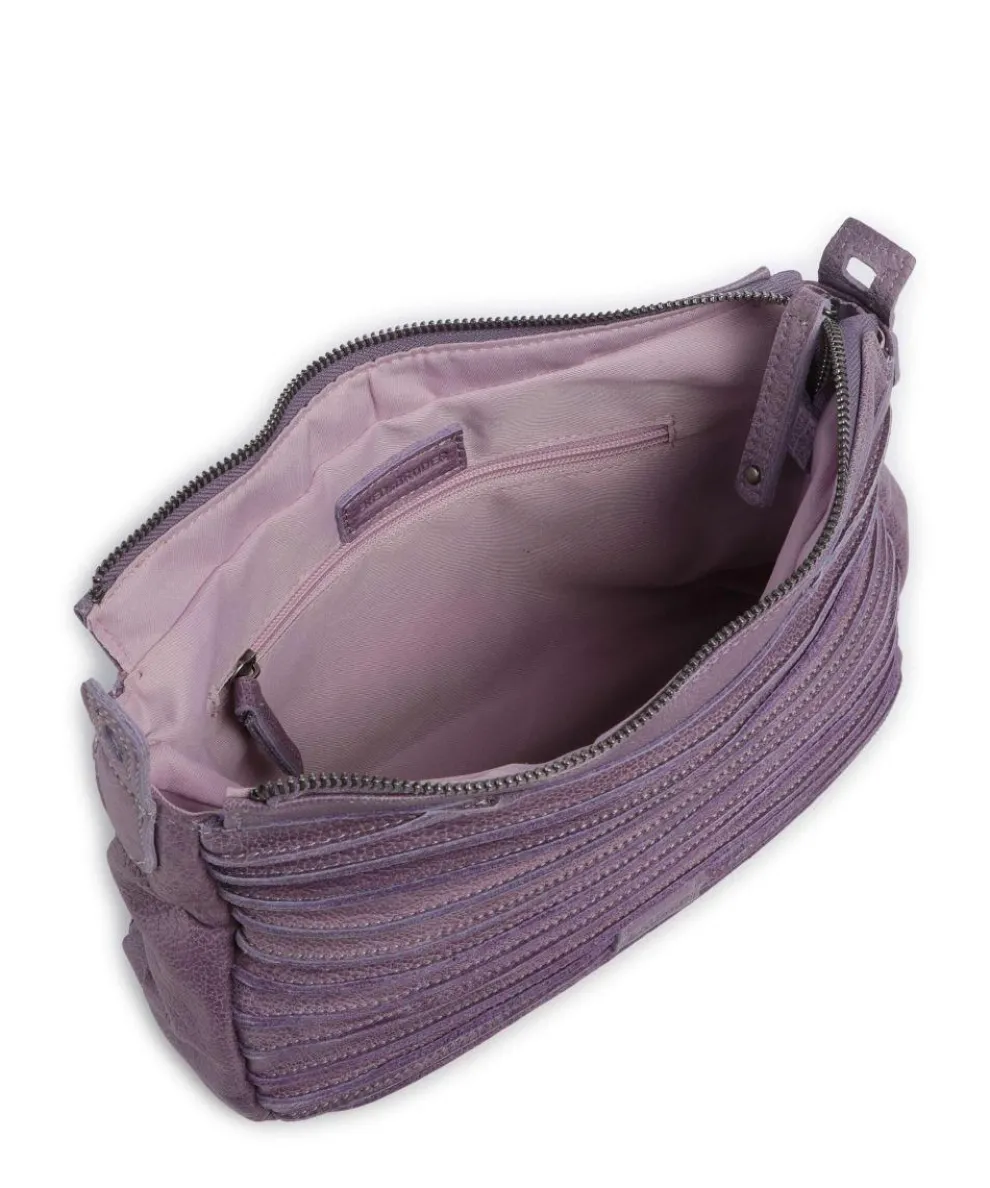 Bestseller Umhängetasche genarbtes Leder lavendel