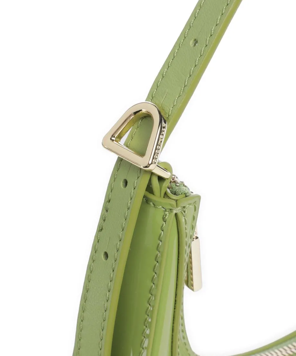 Whisper Patent Schultertasche Leder grün