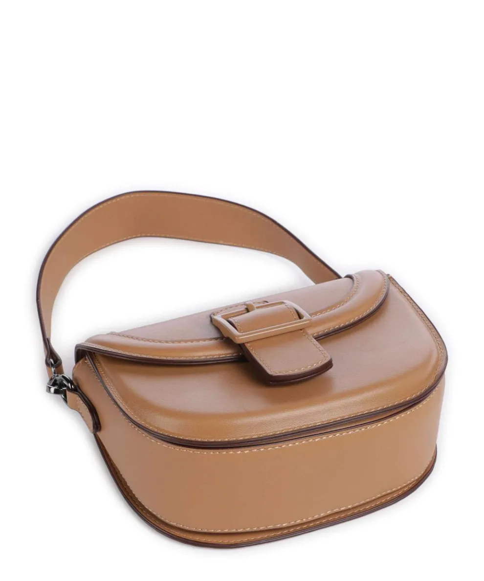 Zita Schultertasche Lederimitat cognac