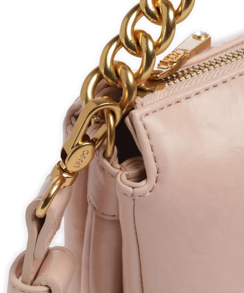 Lapuffy Schultertasche Lederimitat rosa