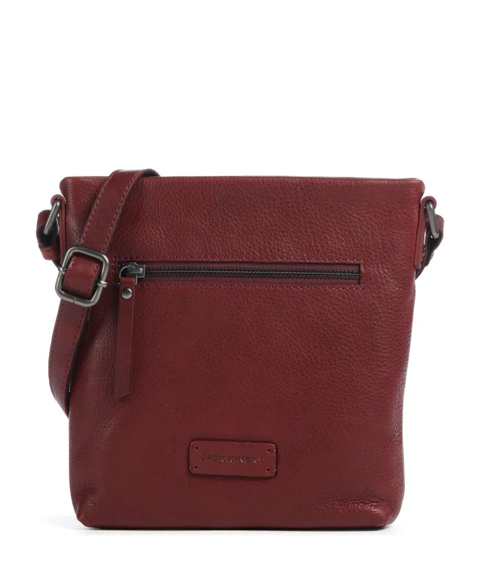 Montreal 20N Umhängetasche genarbtes Leder rot