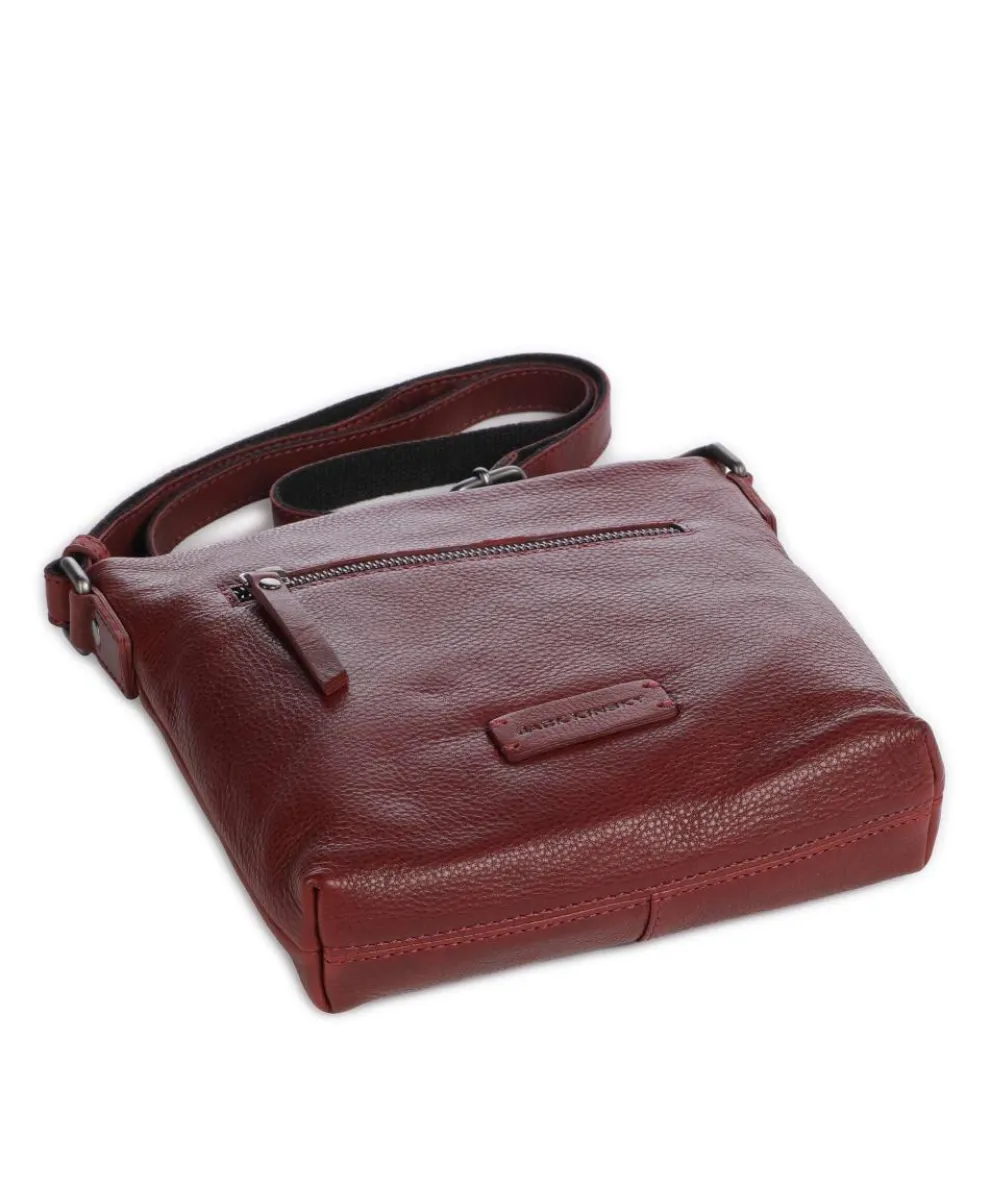 Montreal 20N Umhängetasche genarbtes Leder rot
