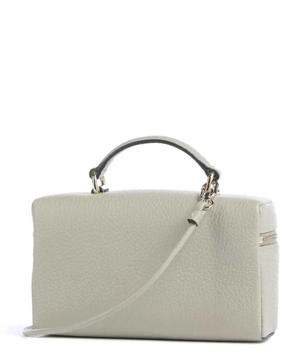 Camelia Micro Umhängetasche genarbtes Leder graugrün