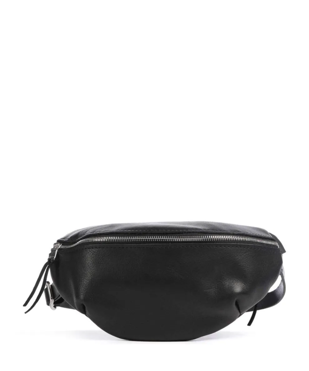 Nabuku Gürteltasche fein genarbtes Rindsleder schwarz