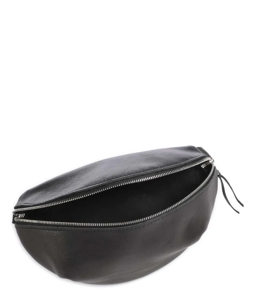 Nabuku Gürteltasche fein genarbtes Rindsleder schwarz