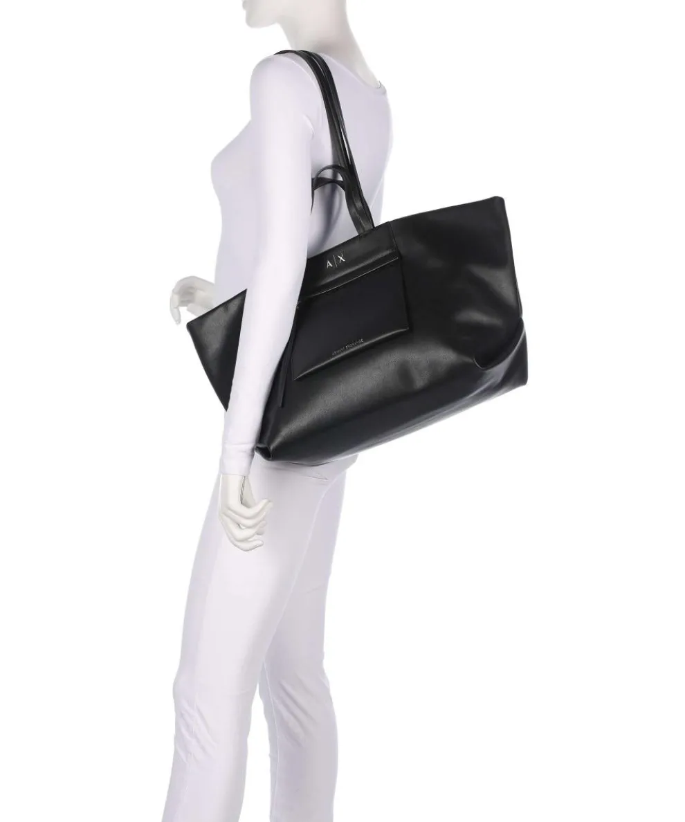 Natalie L Shopper Lederimitat schwarz