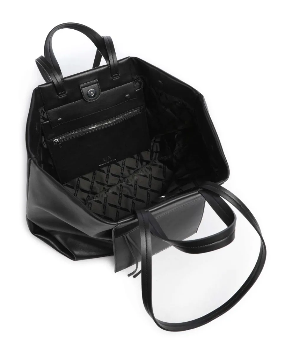 Natalie L Shopper Lederimitat schwarz