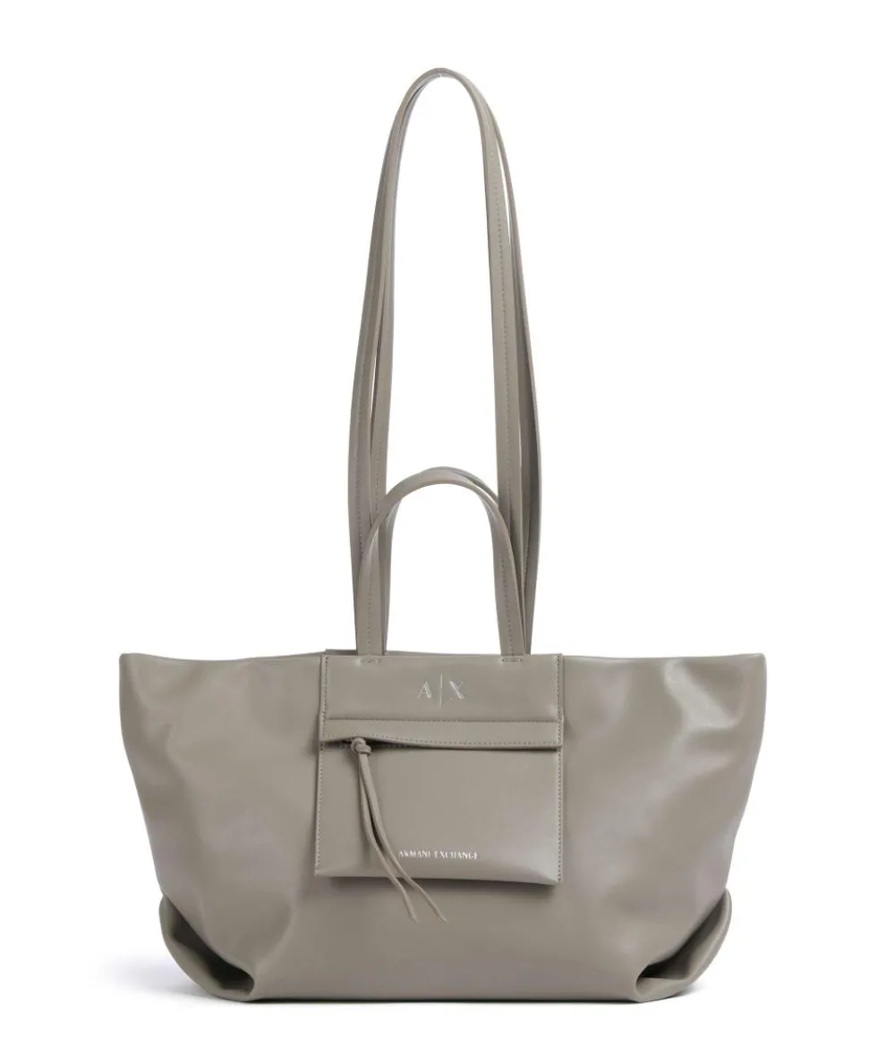 Natalie M Shopper Lederimitat taupe
