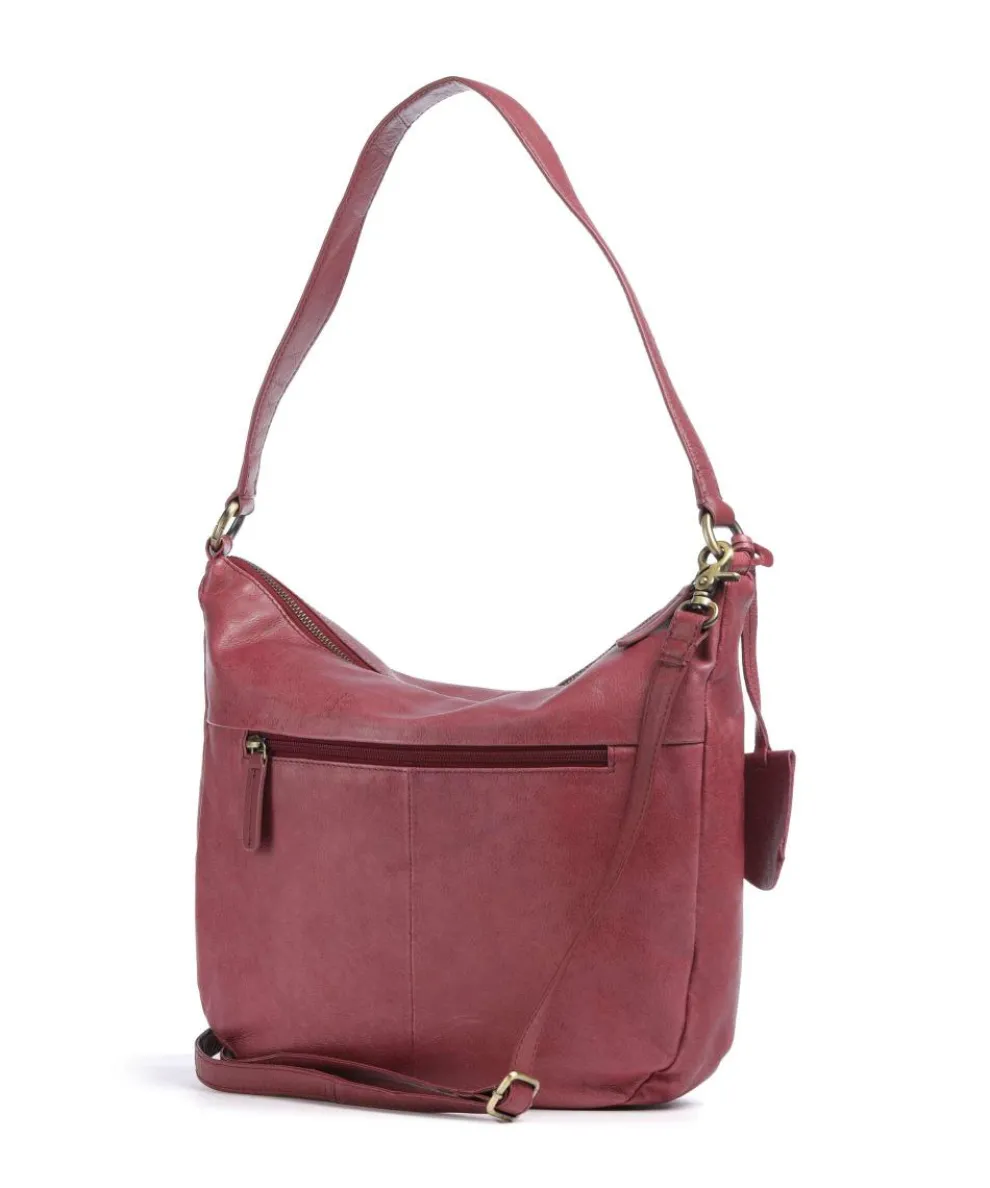Natural Norah Beuteltasche genarbtes Rindsleder pink