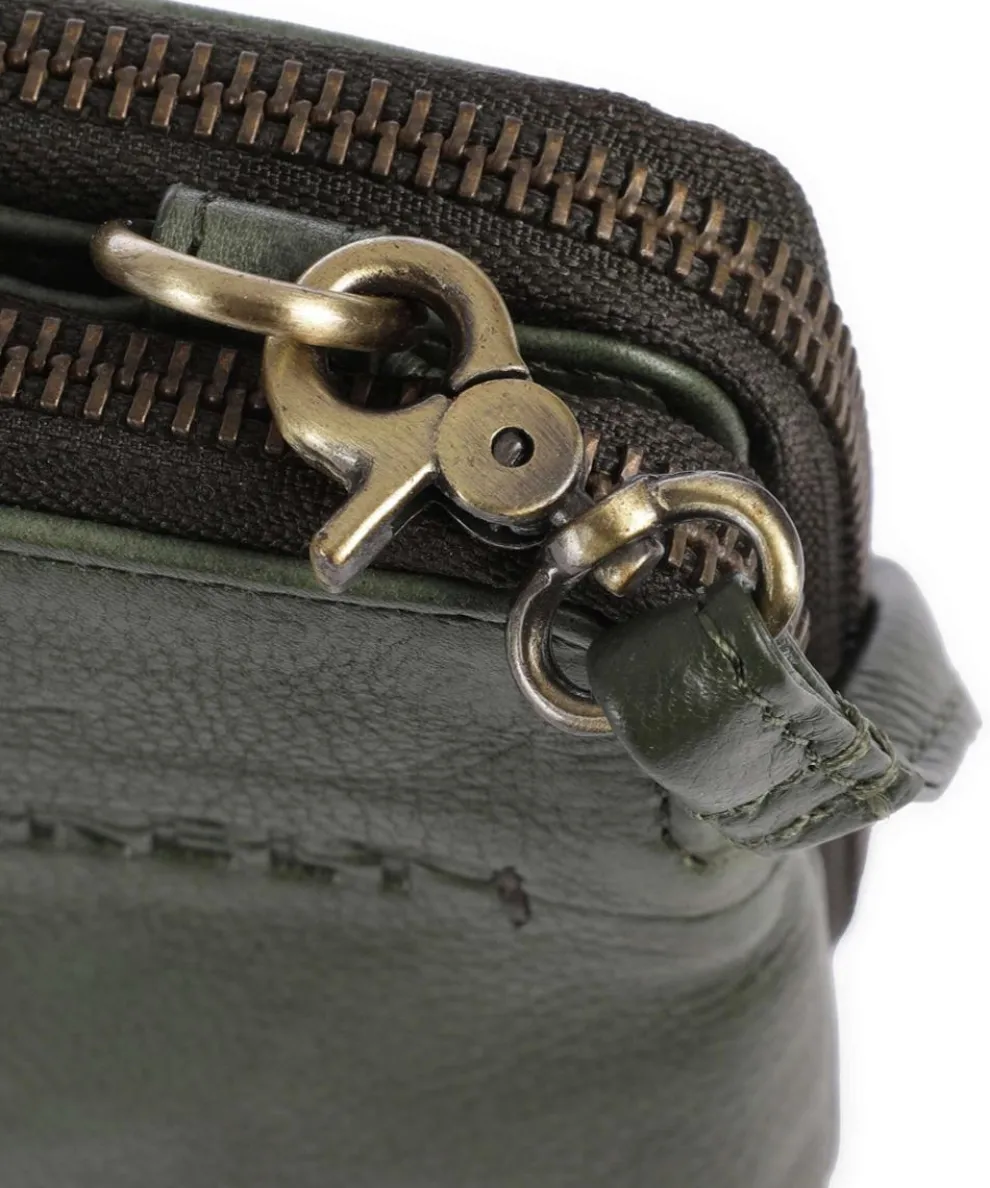 Natural Norah Geldbörse genarbtes Rindsleder dunkelgrün