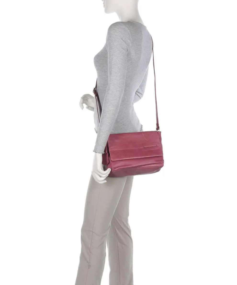 Natural Norah Umhängetasche genarbtes Rindsleder pink