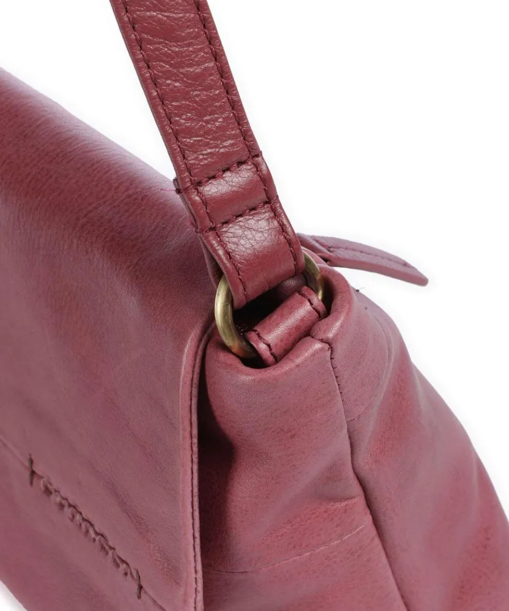 Natural Norah Umhängetasche genarbtes Rindsleder pink