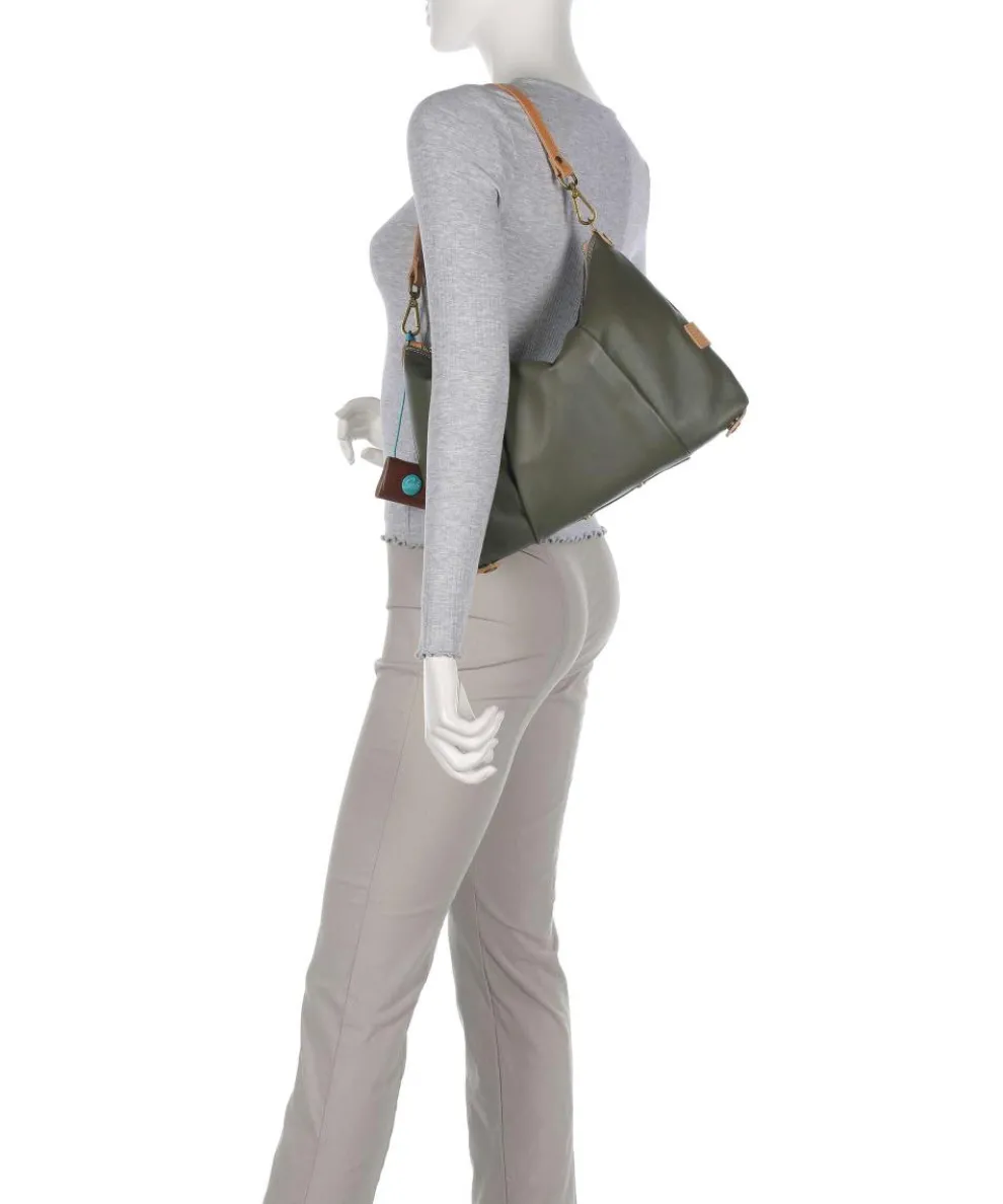 Naxos Mireya Beuteltasche Kalbsleder olivgrün