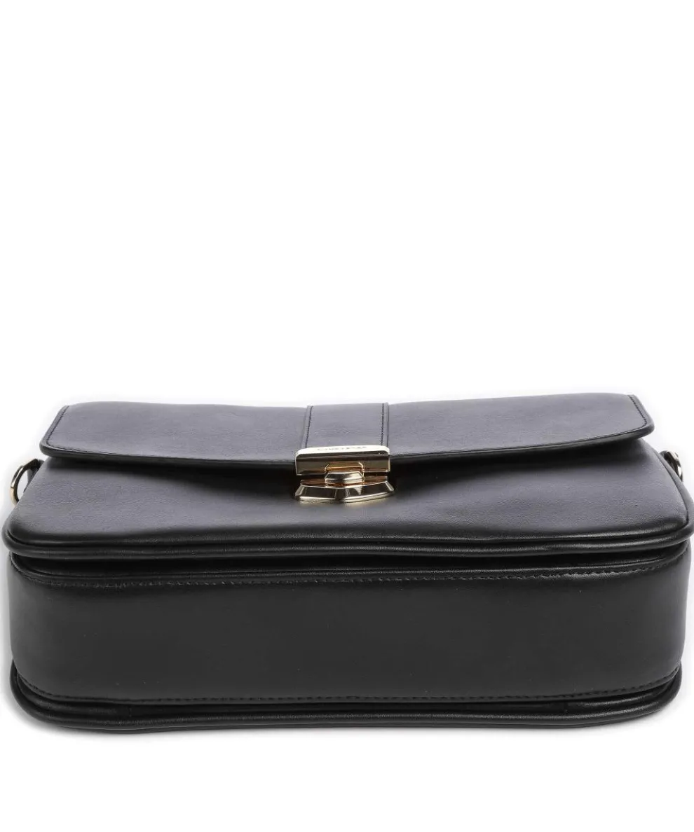 Donna Fia Umhängetasche fein genarbtes Rindsleder schwarz