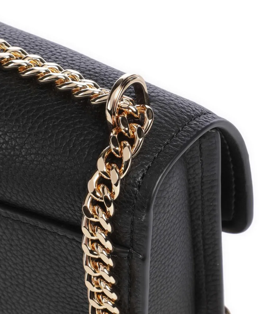 Claire Small Schultertasche genarbtes Rindsleder schwarz