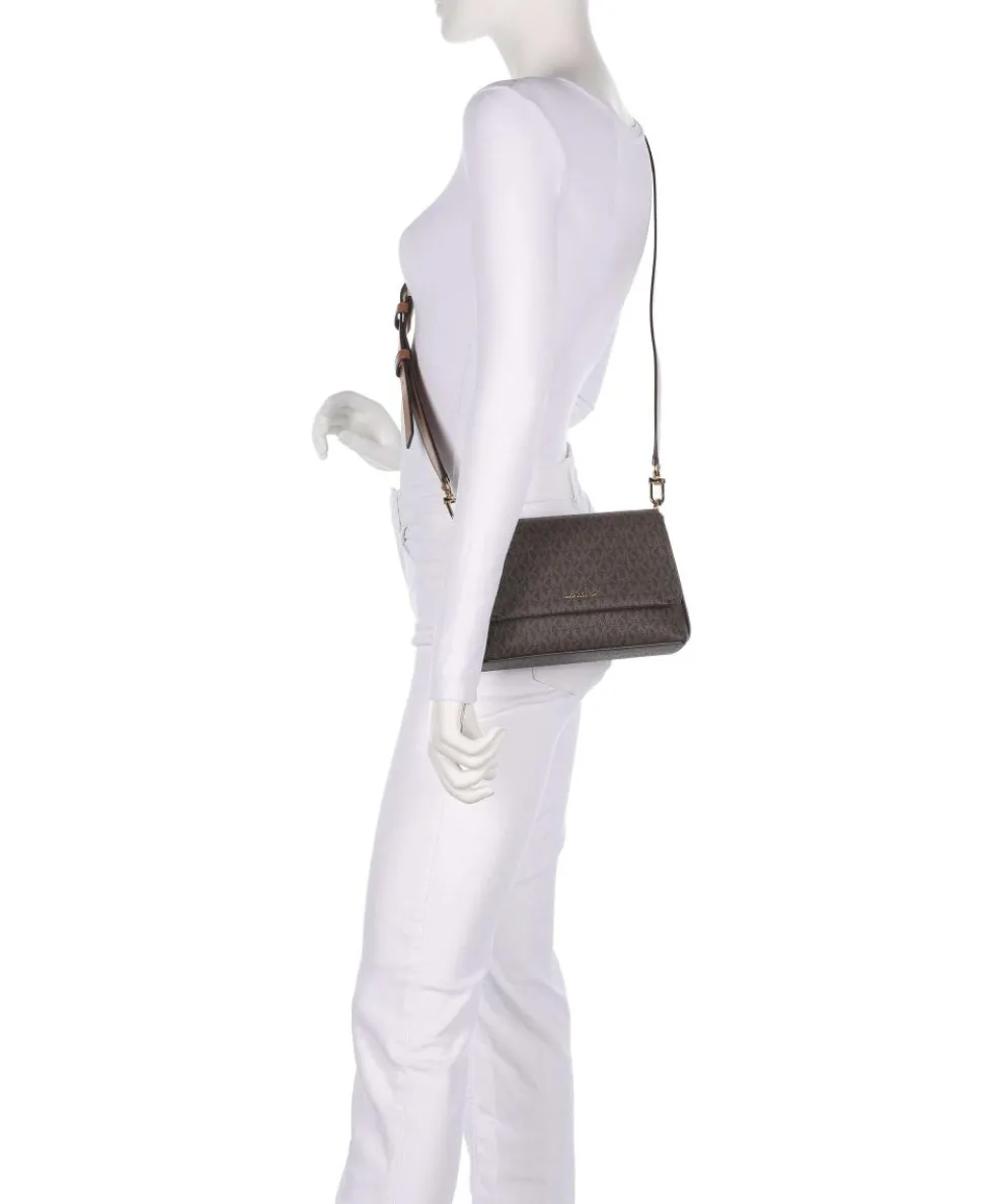 Nessa Small Umhängetasche Lederimitat dunkelbraun