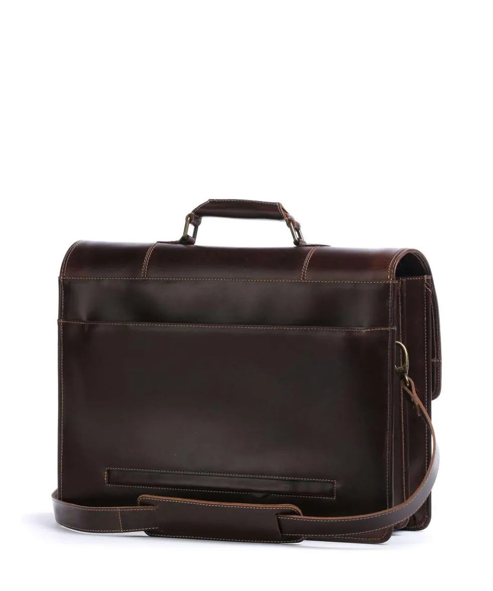 Nevada Aktentasche 15″ glattes Rindsleder dunkelbraun