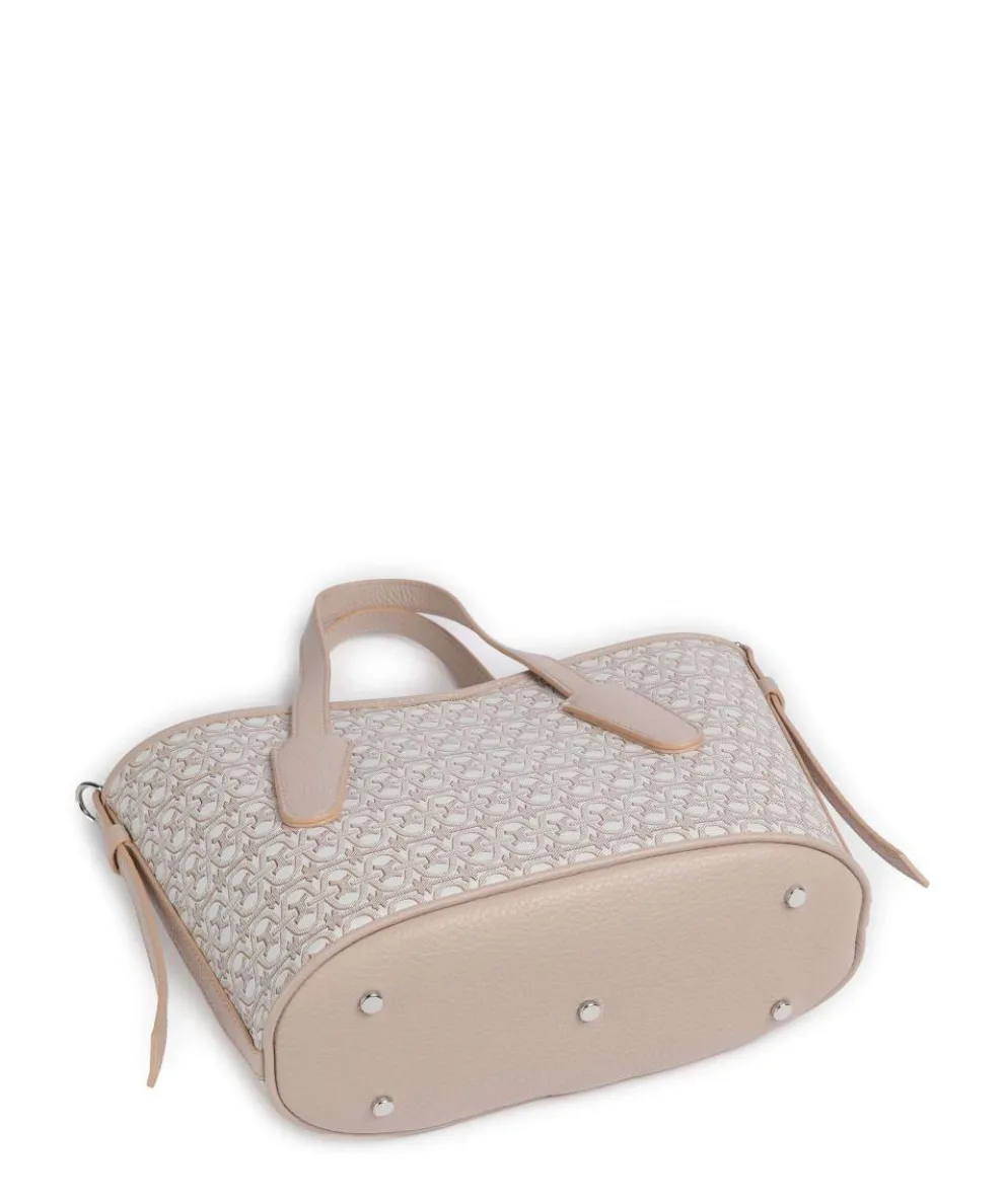 Never Without Bag Monogram Handtasche Baumwolle weiß