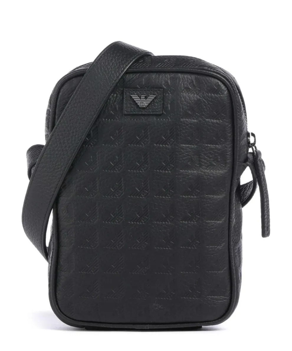 New Minorca Umhängetasche geprägtes Kalbsleder schwarz