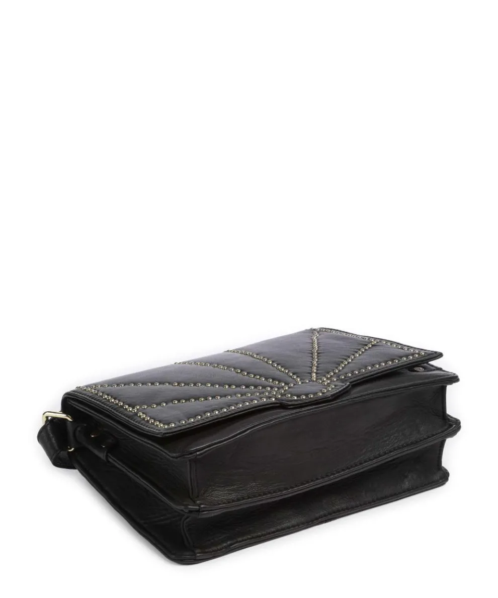 Night Stories Umhängetasche Rindsleder schwarz