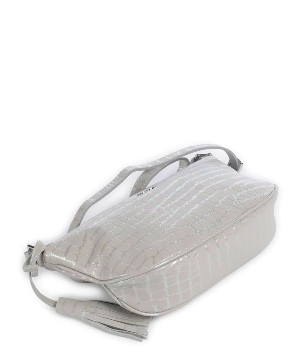 Mermaid Umhängetasche geprägtes Leder hellgrau