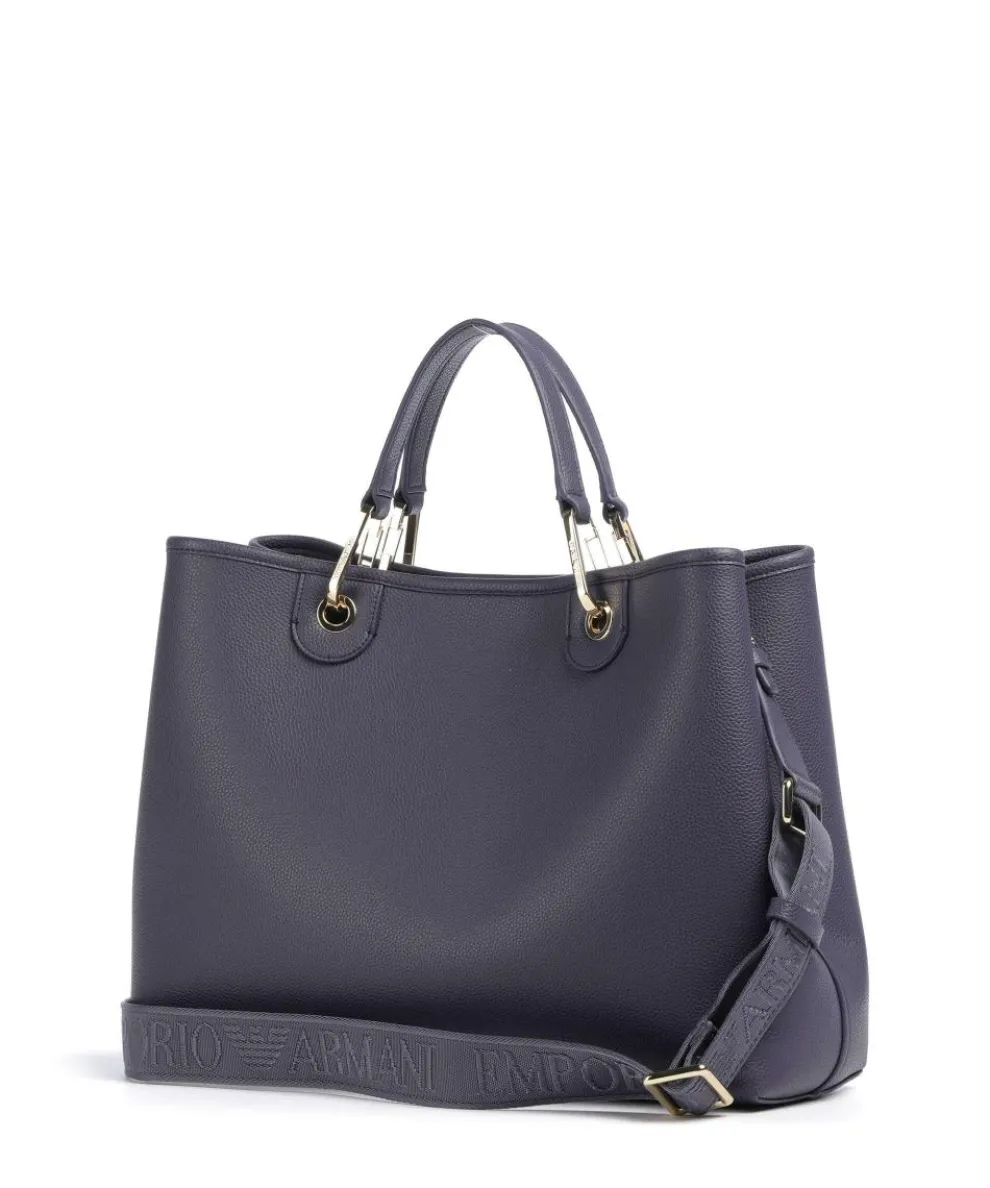 My EA Handtasche Lederimitat dunkelblau